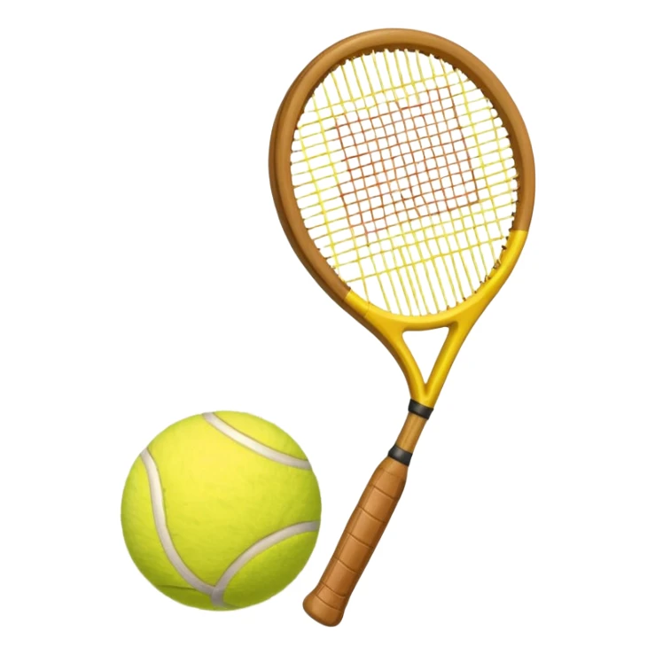 Tennis ball and racquet  sticker