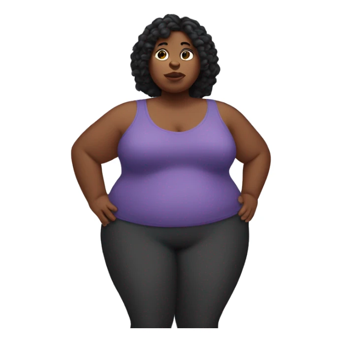 fat black woman with no arms sticker