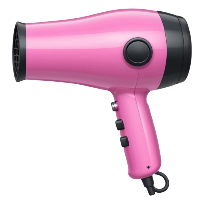 pink hair dryer sticker
