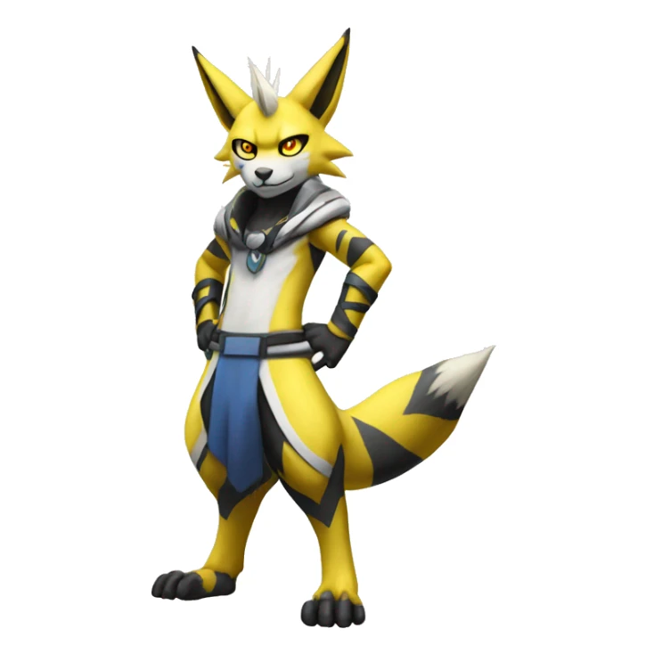 Lombax-Renamon-Zeraora full body sticker