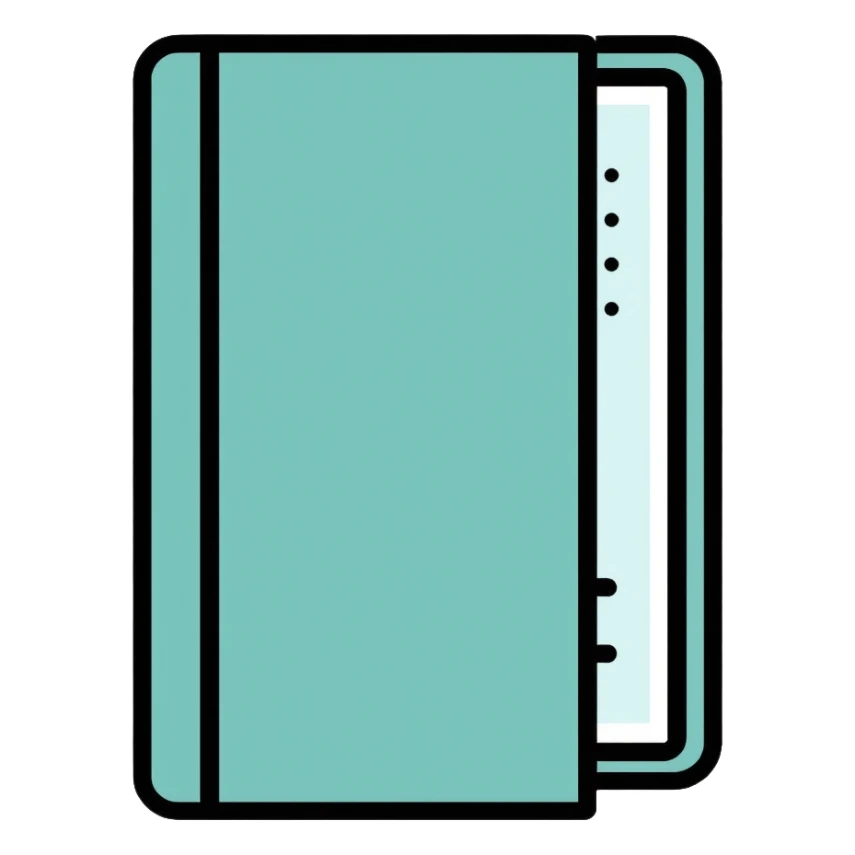 book with 008DA6 teal blue-green color cover sticker