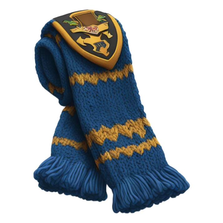 blue knitted Ravenclaw scarf sticker