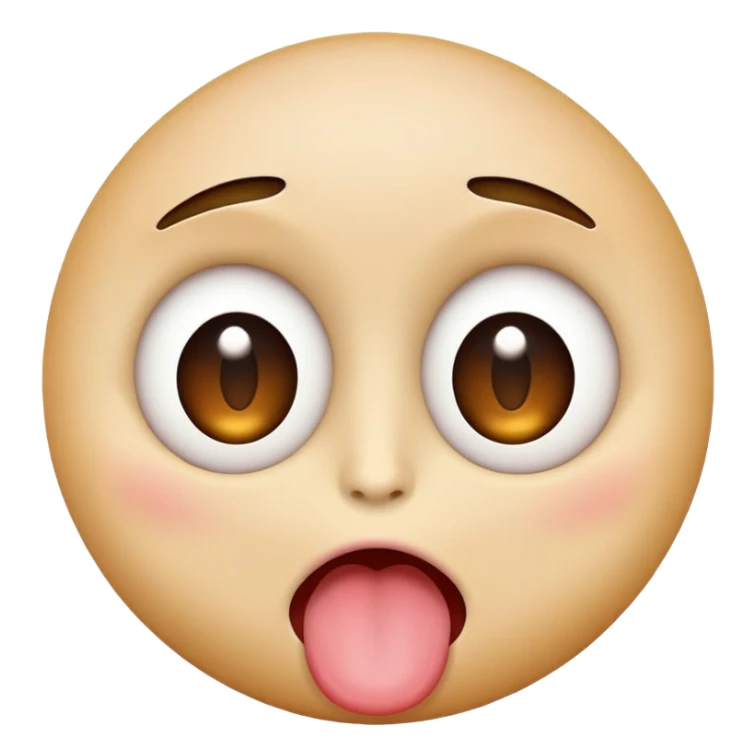 a tongue sticking out emoji with wide eyes  sticker