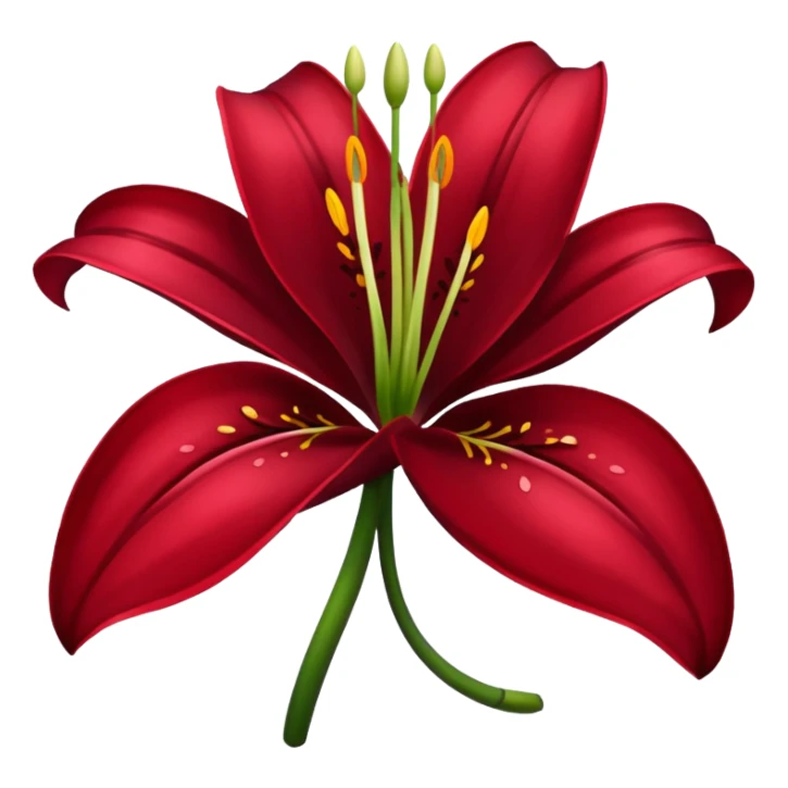 A lily flower in a dark cherry red colour sticker