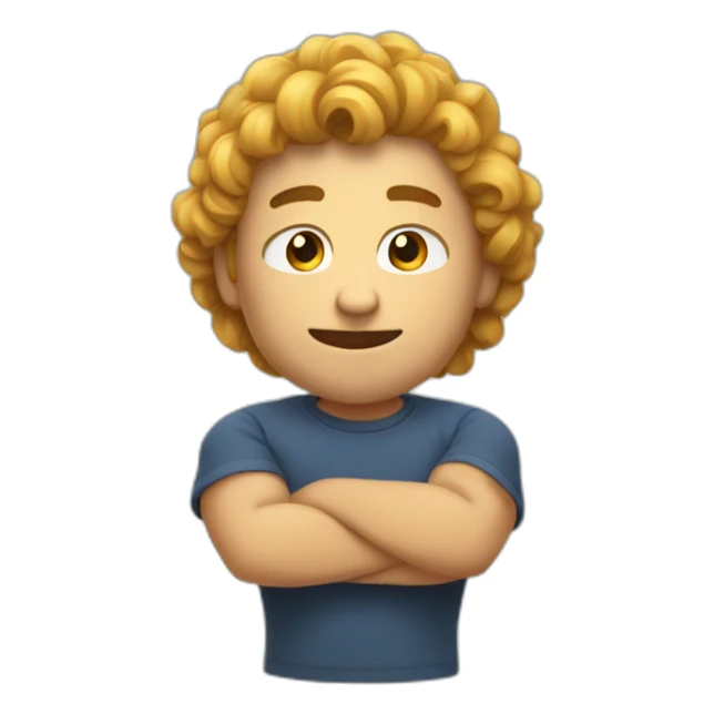 Un ado qui fait un curl biceps sticker