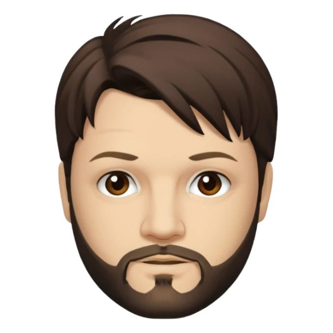 Bam Margera with dark brown hair sticker