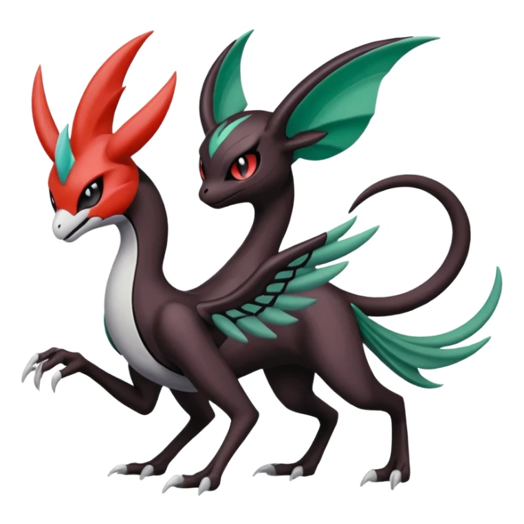 Meloetta-Darkrai-Noivern-Pokémon-Fakémon-creature sticker