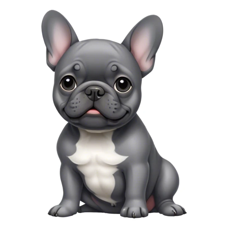 Black & gray french bulldog sticker