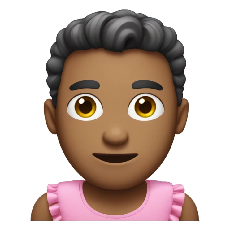 Nervous handsome male in pink tutu  sticker