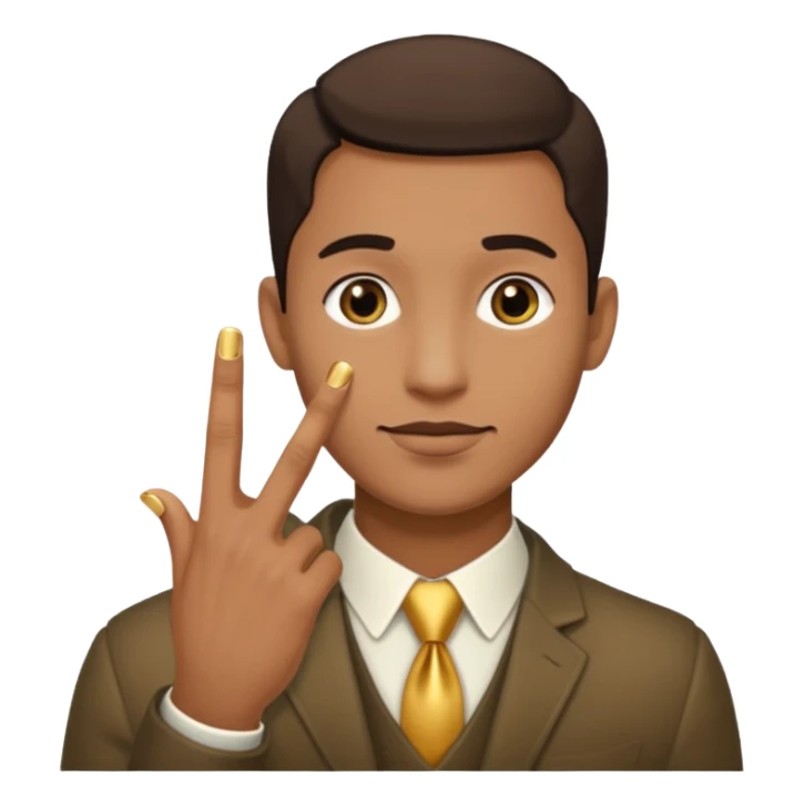 man gold ring on finger sticker