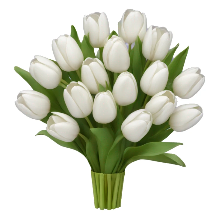 bouquet of white tulips sticker