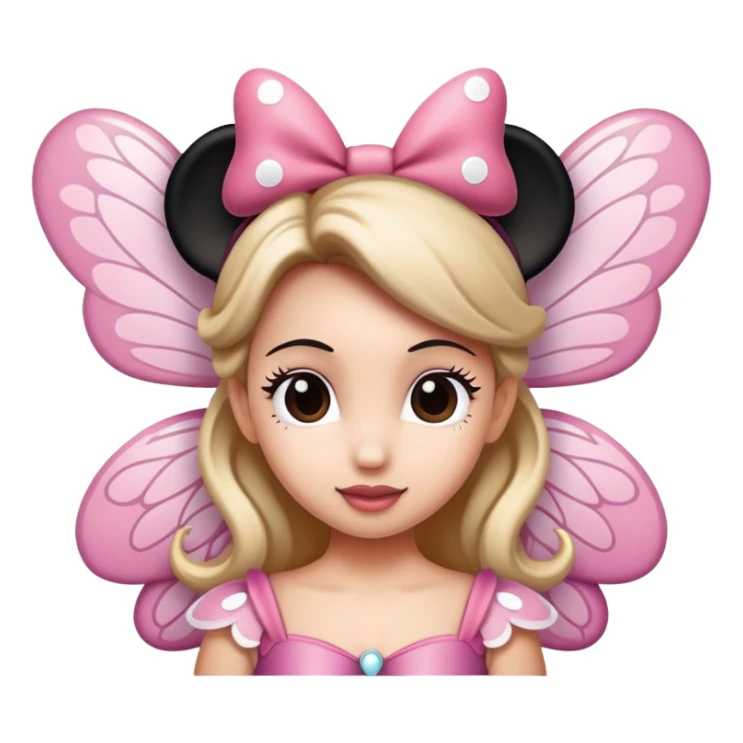 Fairy with wings and Minnie Mouse ears  sticker