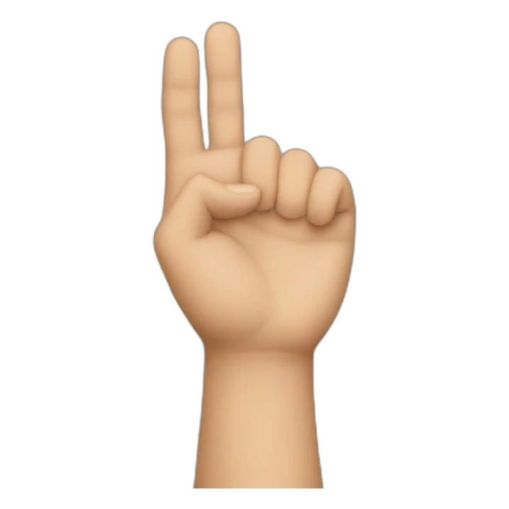 back side of hand raised sticker