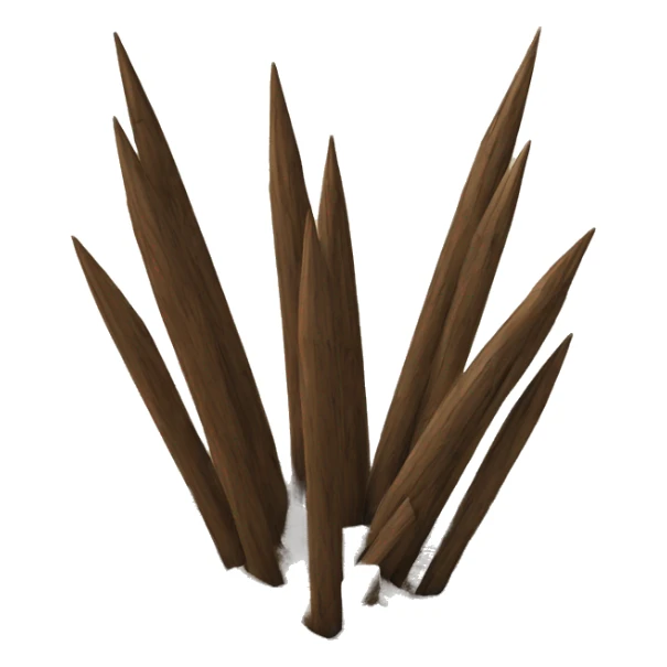 wooden spikes arising from the ground sticker