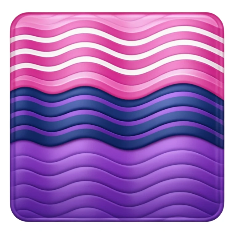 a wavy pink and navy rectangle with a purple stripe in the middle  sticker