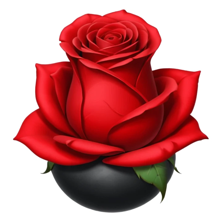 Deep red (#7A0F1E) no gradients, transparent background, high contrast, clean gothic aesthetic, designed to be readable at 128x129px a red rose wrapped around a bomb sticker