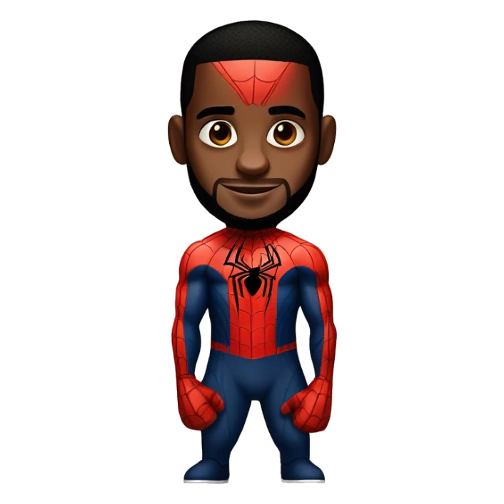 lebron james wearing a spider man (miles morales) suit sticker