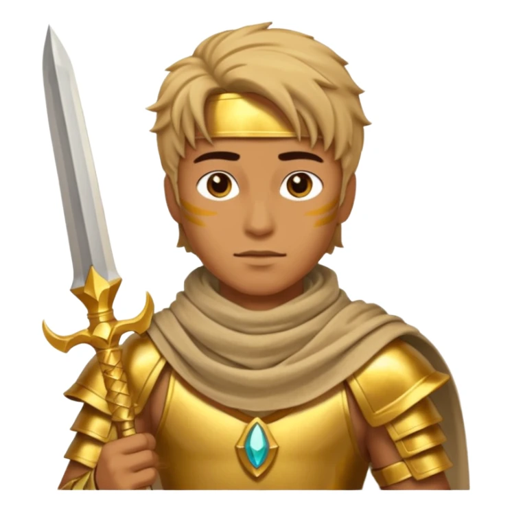 Desert Prince – sand scarf , gold dagger, Golden Princes. sticker