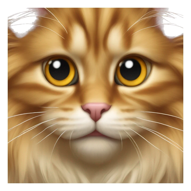 Ginger-Maine coon-black and gold eyes-ankle bracelet-sharp teeth sticker