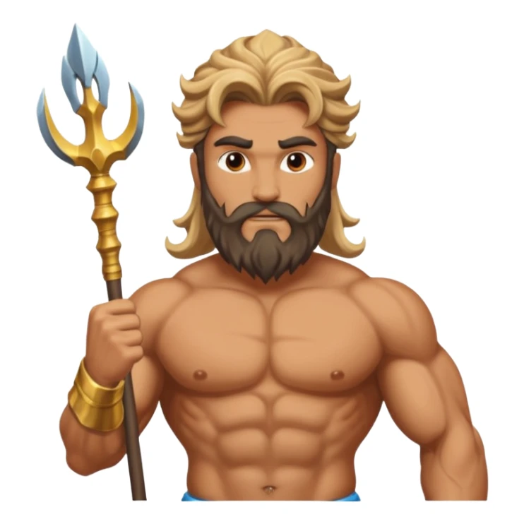 Poseidon, God of Sea from Olympus Gods sticker