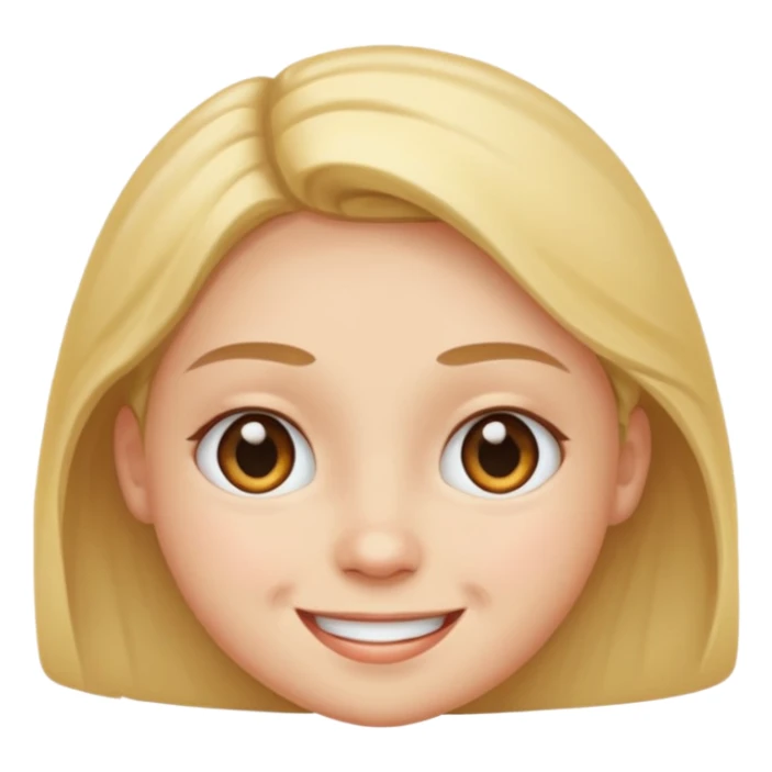 Round face and crossed eyes and smile sticker