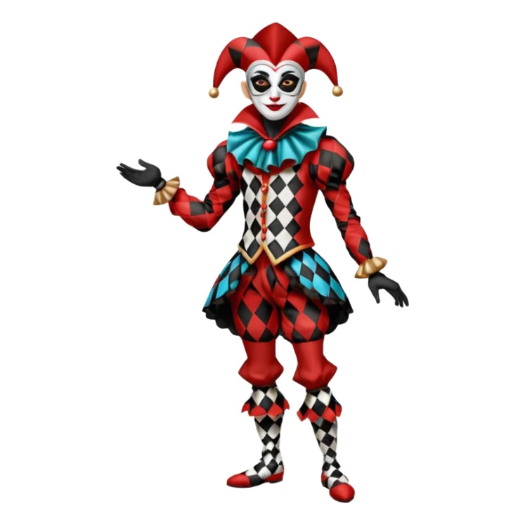Arlecchino character (full body) sticker