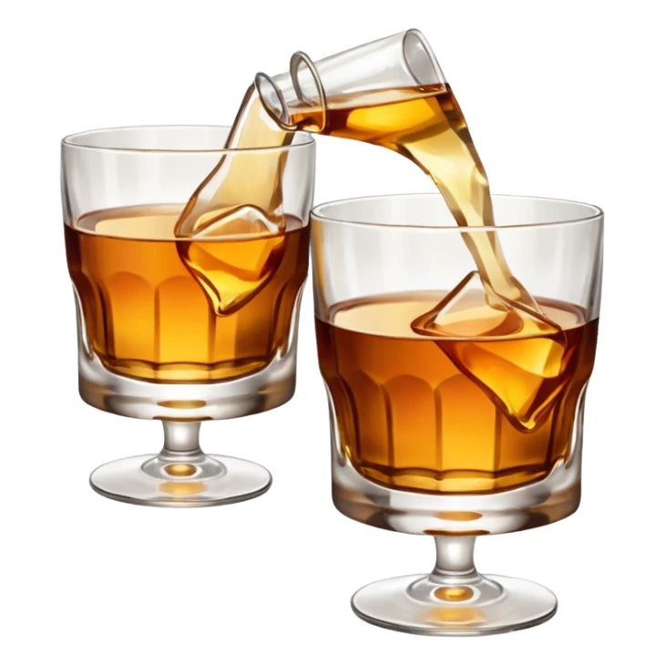 Two glasses of whiskey that brings a toast sticker
