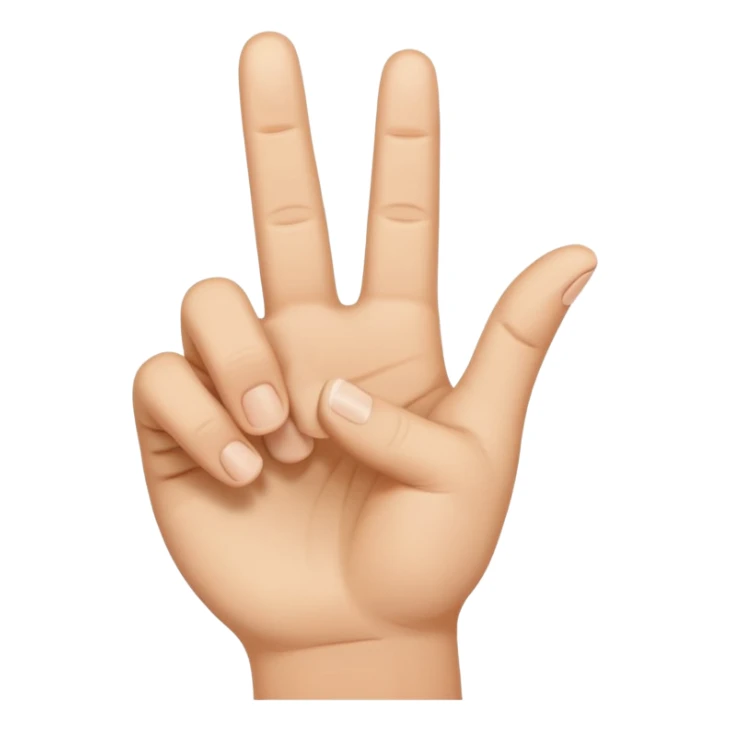 This emoji:🤙 but the lowest tumb is cut sticker