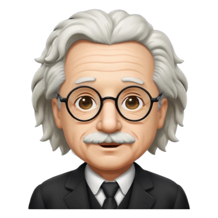 Einstein guiñando un ojo con gafas negras sticker