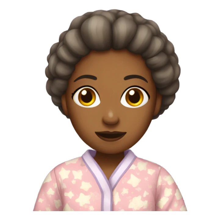 femme métisse en pyjama sticker