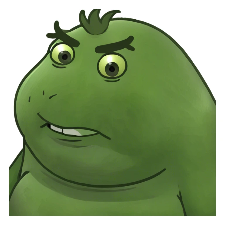 Fat guy with a lot of hair sticker