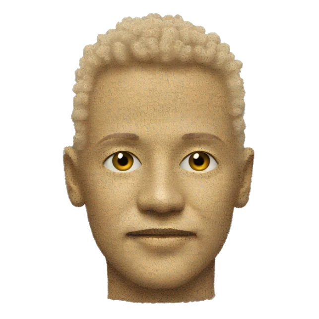 a person made out of fractals sticker