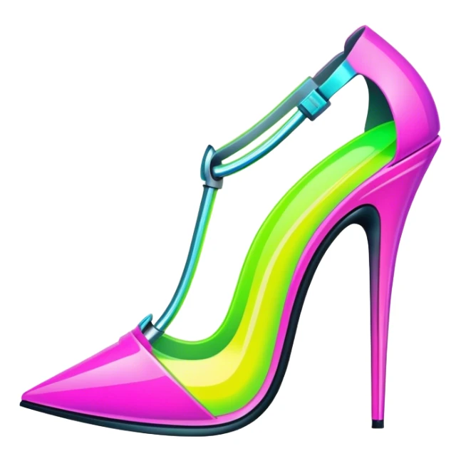 neon cyberpunk style 
stiletto sticker