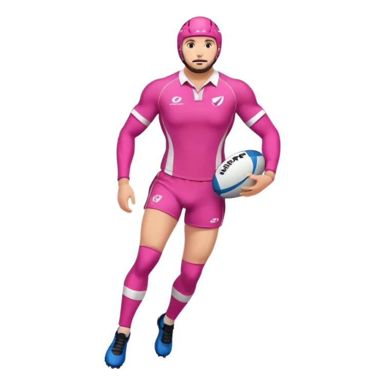 Rugby Fashion sport suit pink without man sticker