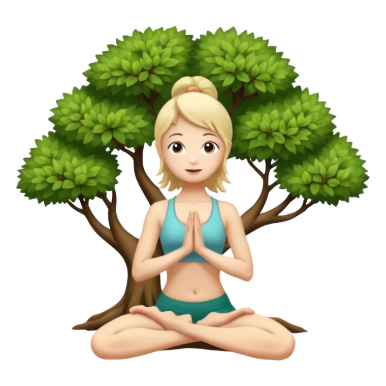 tree yoga poses Girl sticker