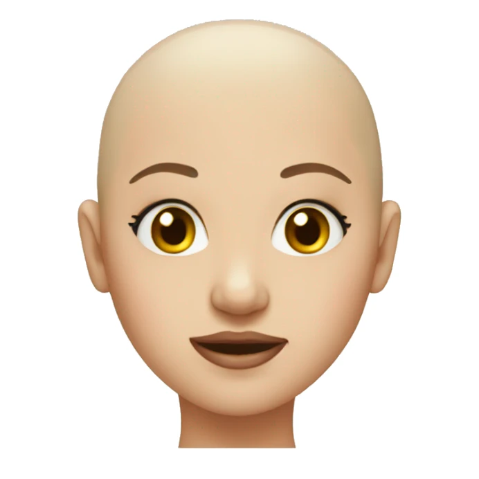 Bald girl sticker
