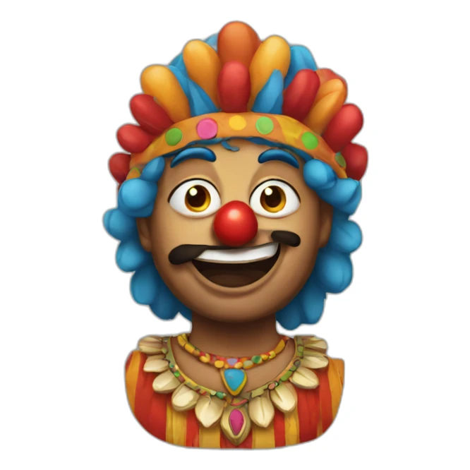 indian clown sticker