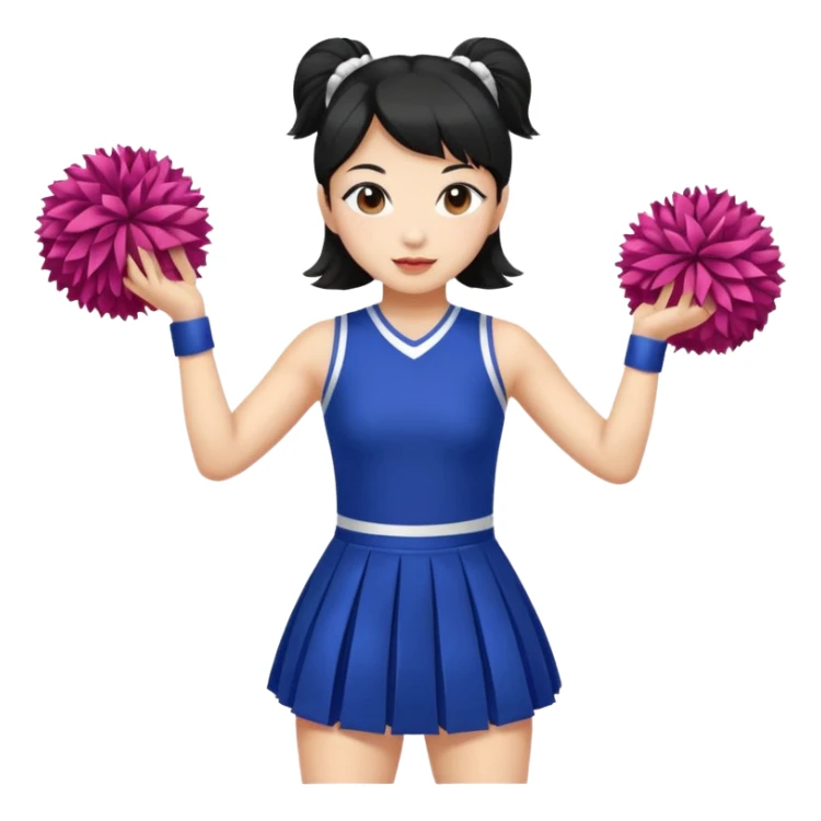 cheer leader dress, asian sticker