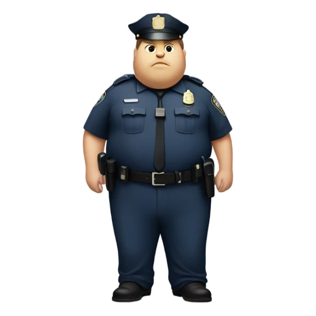 Obese police officer who is pregnant  sticker