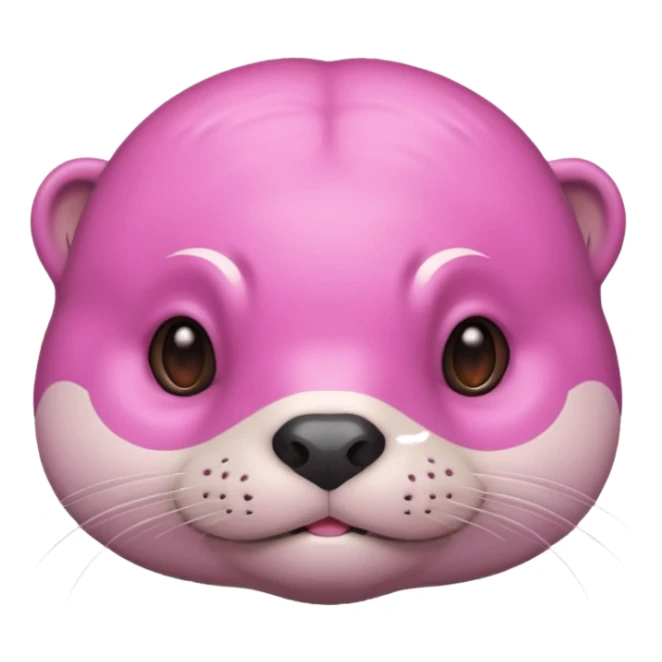 generate an otter with a very big  pink brain, sarcastic sticker