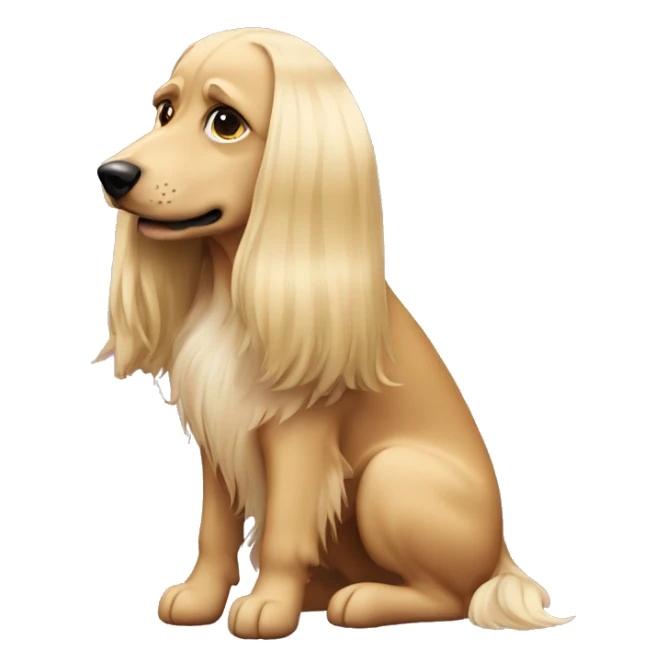 blond long hair with a paterdale dog sticker