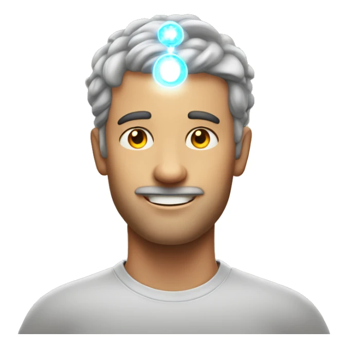 Australian dad with ring of light on top of his head sticker