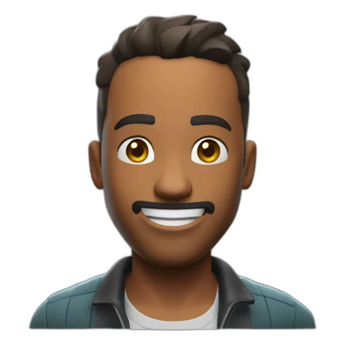 Un personaje de fortnite riendose sticker