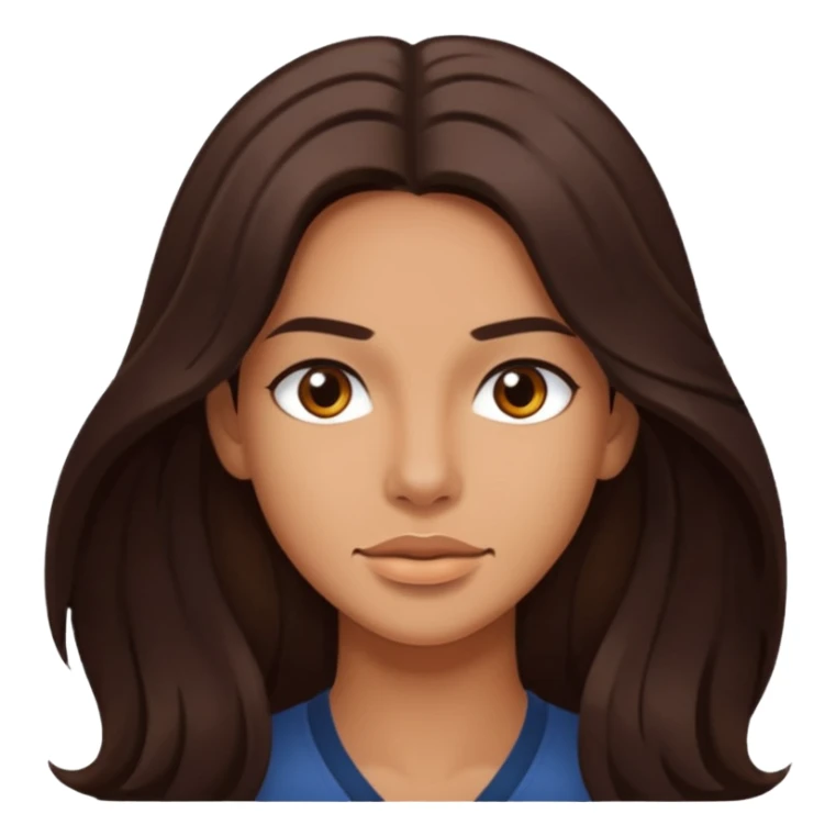 Spectacular Smith with long dark brown hair, tan skin sticker