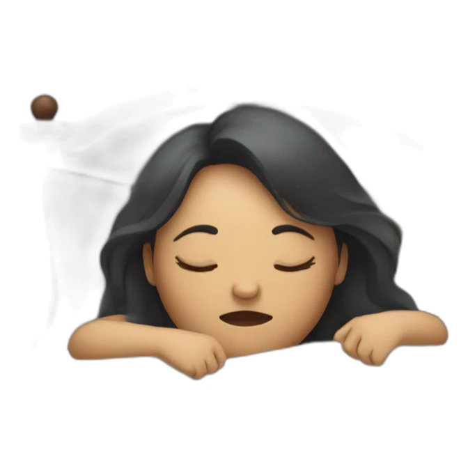 Woman trying to sleep with noise around her sticker