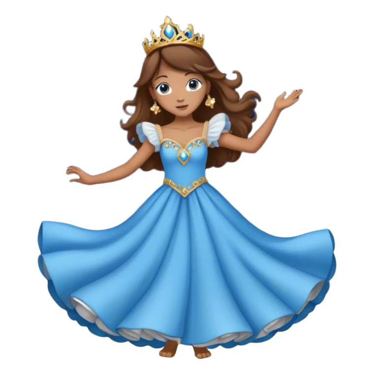 Mushroom princess brown hair blue eyes dancing under the moon  sticker