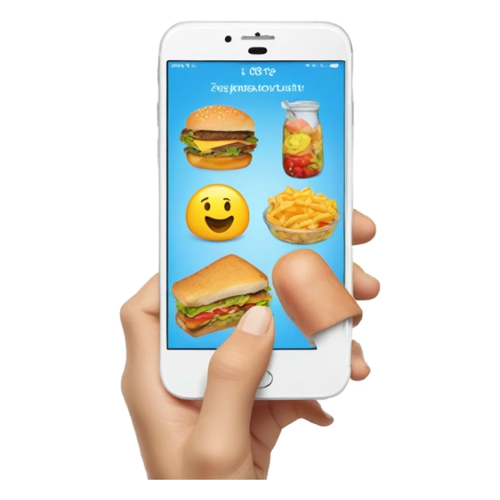 smartphone screen showing the number of calories. sticker