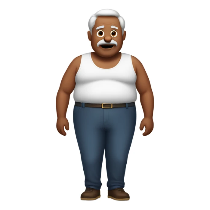 Grandpa with a fat stomach  sticker