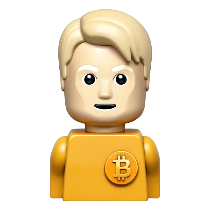 hackeur lego homme bitcoin sticker