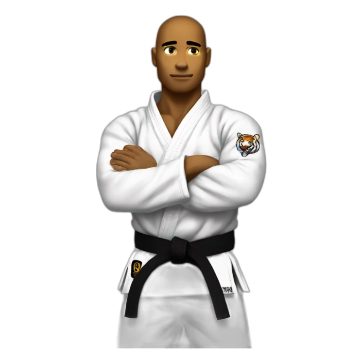 Tiger jiu-jitsu black belt with his arms crossed sticker
